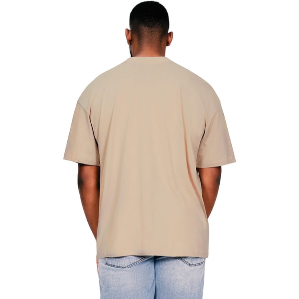 Casual Classics Mens Ringspun Cotton Extended Neckline Oversized T-Shirt