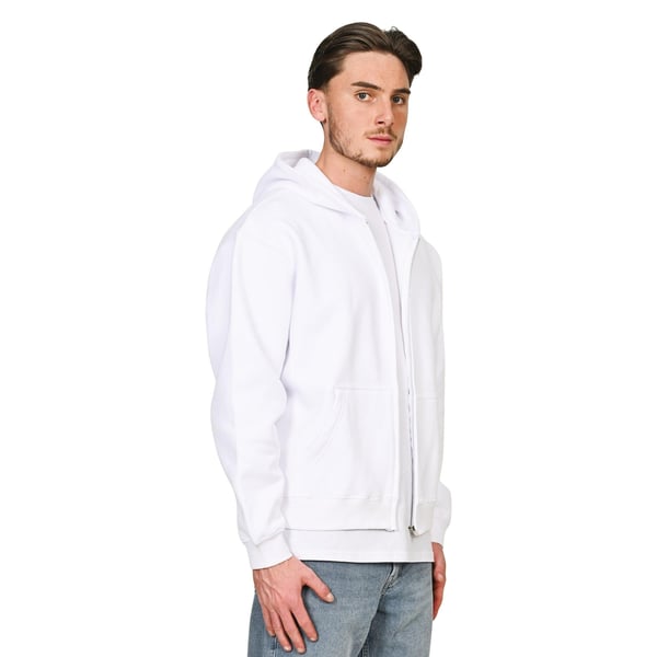 Casual Classics Unisex Adult Premium Combed Cotton Boxy Oversized Full Zip Hoodie