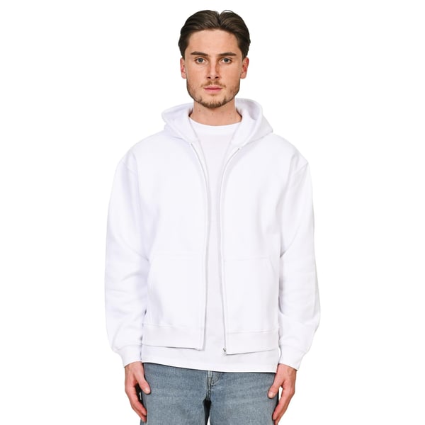 Casual Classics Unisex Adult Premium Combed Cotton Boxy Oversized Full Zip Hoodie