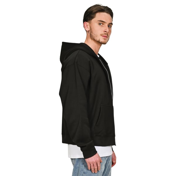Casual Classics Unisex Adult Premium Combed Cotton Boxy Oversized Full Zip Hoodie