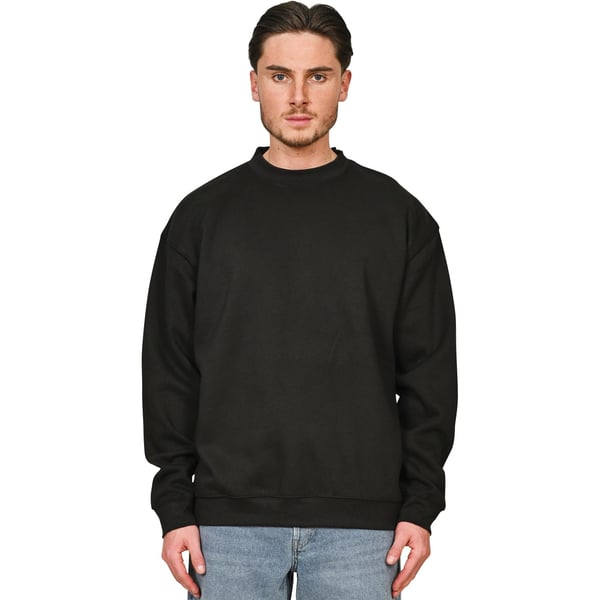 Casual Classics Unisex Adult Premium Combed Cotton Extended Neckline Oversized Sweatshirt