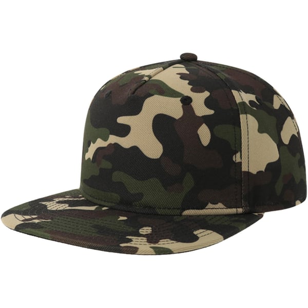 Atlantis Unisex Adult Camo Sustainable 5 Panel Snapback Cap