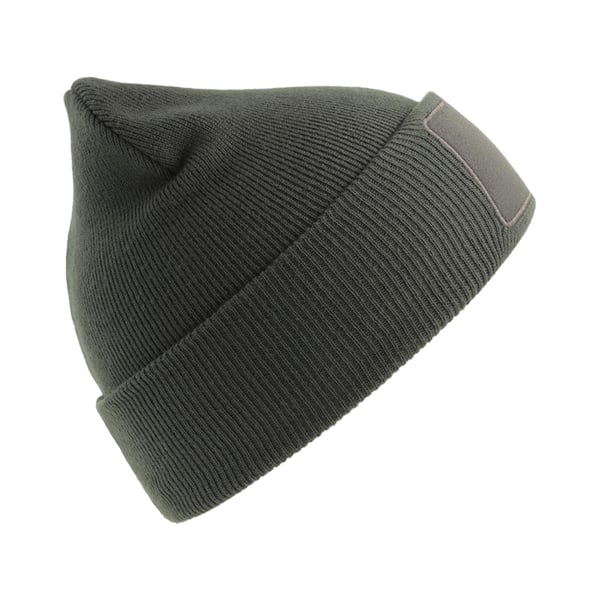 Atlantis Unisex Adult Wind S Patch Recycled Double Skin Cuffed Beanie