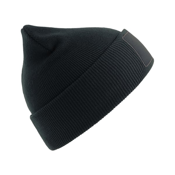Atlantis Unisex Adult Wind S Patch Recycled Double Skin Cuffed Beanie
