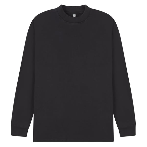 Casual Classics Mens Acid Wash Combed Ringspun Cotton Extended Neckline Tall Oversized Long-Sleeved T-Shirt