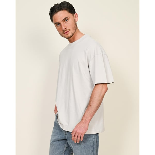 Casual Classics Unisex Adult Combed Ringspun Cotton Extended Neckline Oversized T-Shirt