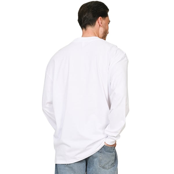Casual Classics Unisex Adult Combed Ringspun Cotton Extended Neckline Oversized Long-Sleeved T-Shirt