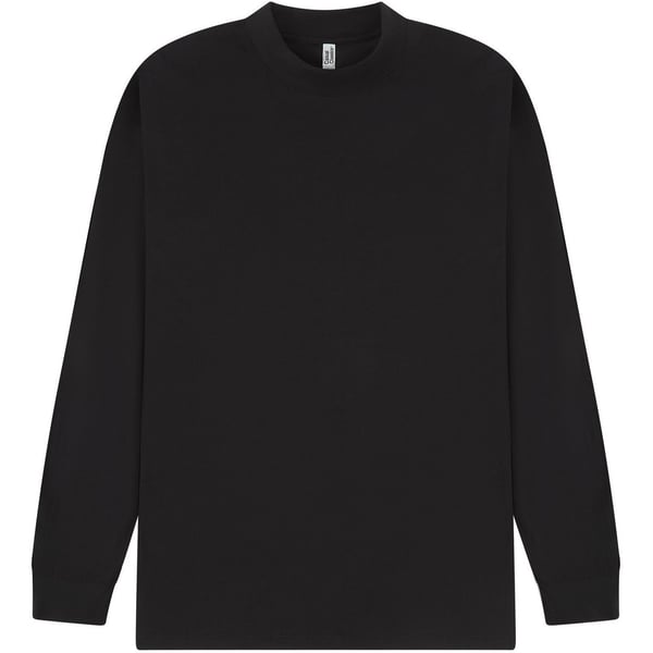 Casual Classics Unisex Adult Combed Ringspun Cotton Extended Neckline Oversized Long-Sleeved T-Shirt