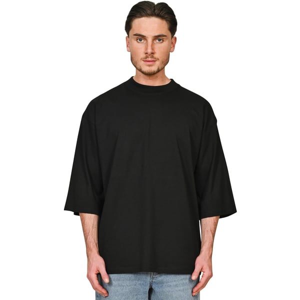 Casual Classics Unisex Adult Combed Ringspun Cotton Extended Neckline Oversized Short-Sleeved T-Shirt