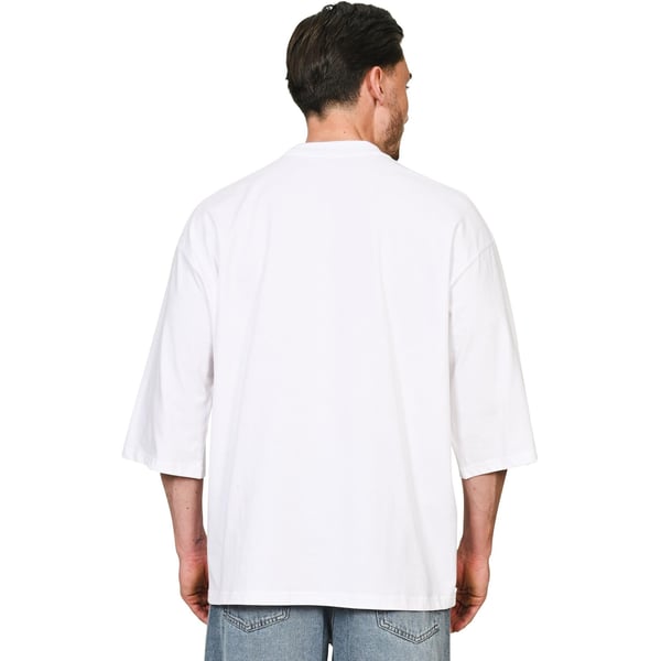 Casual Classics Unisex Adult Combed Ringspun Cotton Extended Neckline Oversized Short-Sleeved T-Shirt