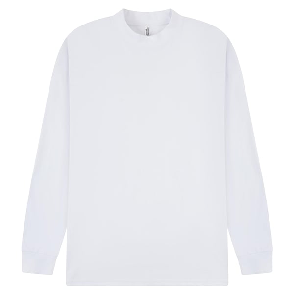 Casual Classics Unisex Adult Extended Neckline Tall Oversized Long-Sleeved T-Shirt