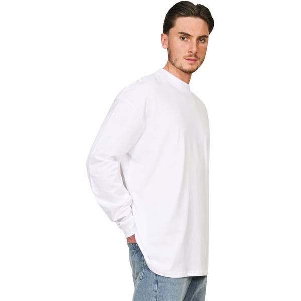 Casual Classics Unisex Adult Extended Neckline Tall Oversized Long-Sleeved T-Shirt