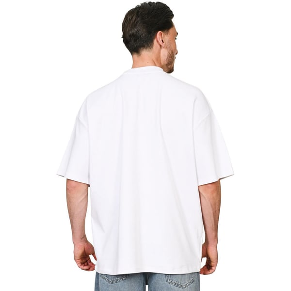 Casual Classics Unisex Adult Interlock Combed Ringspun Cotton Extended Neckline Oversized T-Shirt