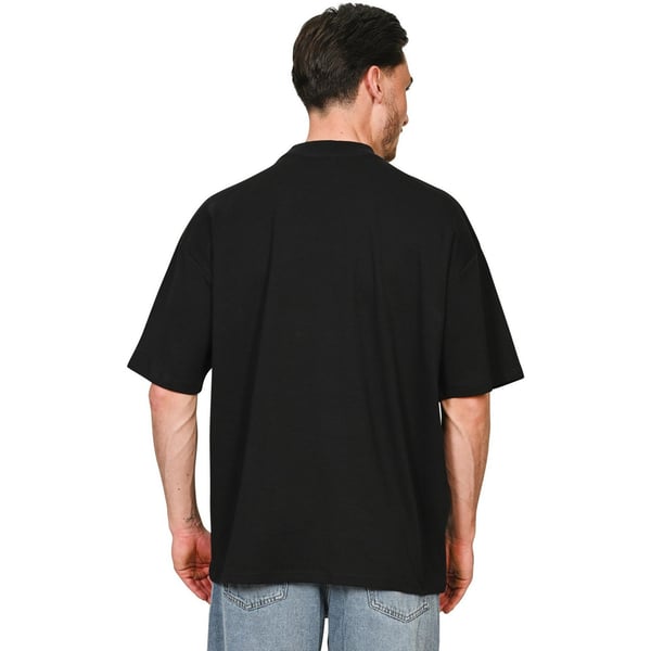 Casual Classics Unisex Adult Interlock Combed Ringspun Cotton Extended Neckline Oversized T-Shirt