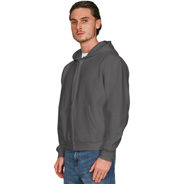 Casual Classics Unisex Adult Combed Cotton Oversized Full Zip Hoodie