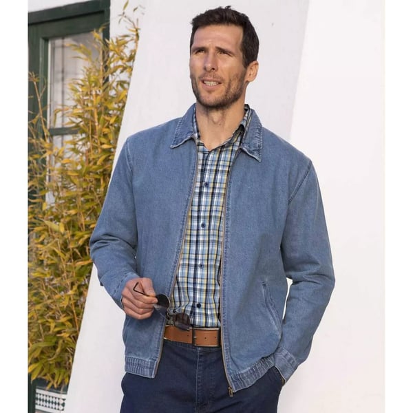 Atlas For Men Mens Zip Lightweight Denim Jacket
