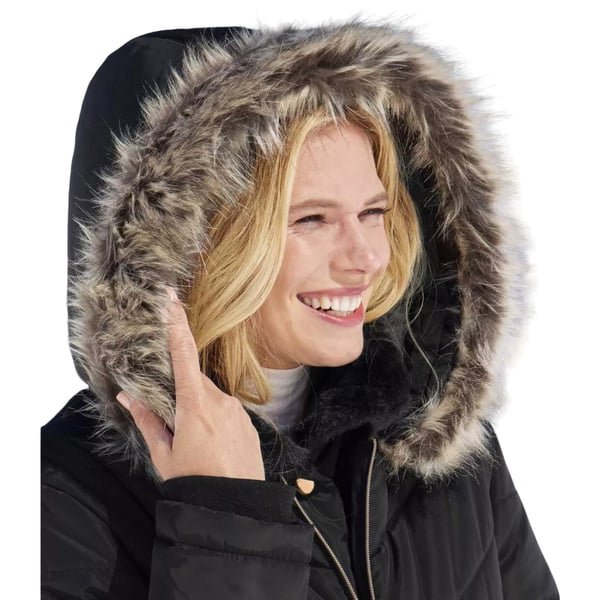 Atlas For Women Womens/Ladies Hooded Faux Fur Water Repellent Padded Jacket
