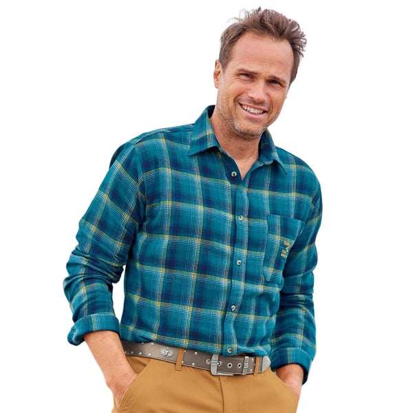 Atlas For Men Mens Checked Flannel Shirt