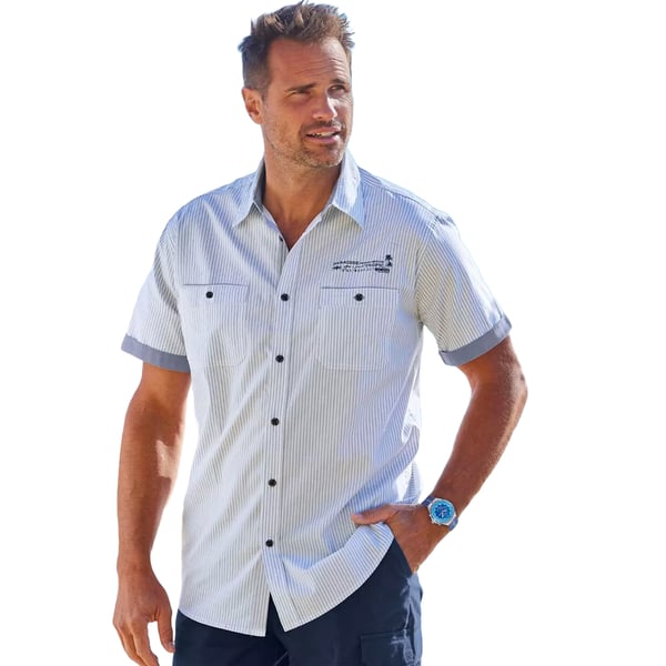 Atlas For Men Mens West Island Striped Shirt