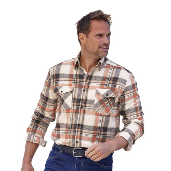Atlas For Men Ternet flannelskjorte til mænd