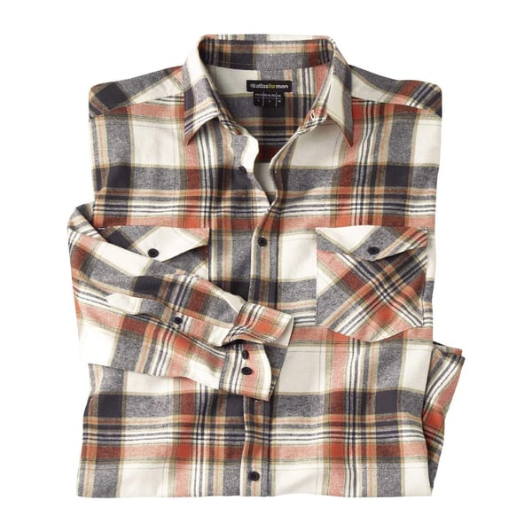 Atlas For Men Ternet flannelskjorte til mænd Atlas For Men Ternet flannelskjorte til mænd