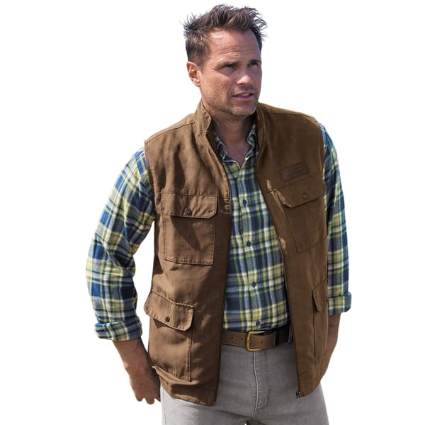 Atlas For Men Mens Faux Suede Gilet