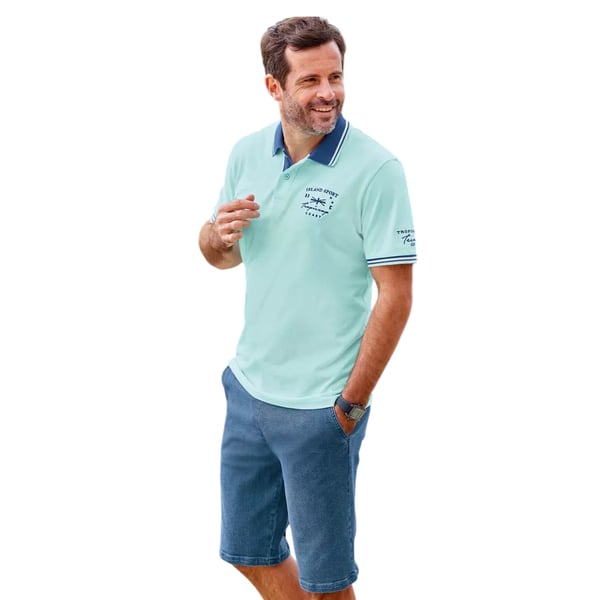 Atlas For Men Mens Denim Stretch Casual Shorts