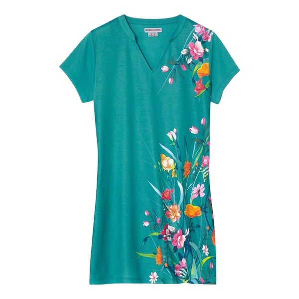 Atlas For Men Womens/Ladies Floral Longline T-Shirt