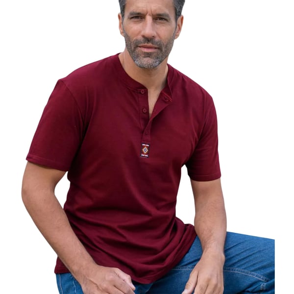 Atlas For Men Mens Button Neck T-Shirt (Pack of 3)