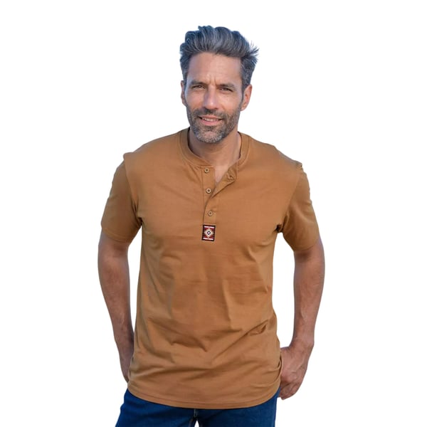 Atlas For Men Mens Button Neck T-Shirt (Pack of 3)