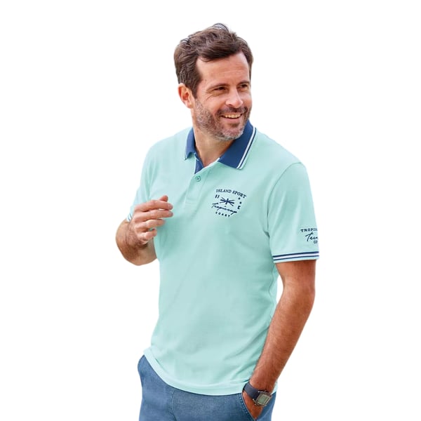 Atlas For Men Mens Nautical Polo Shirt (Pack of 2)