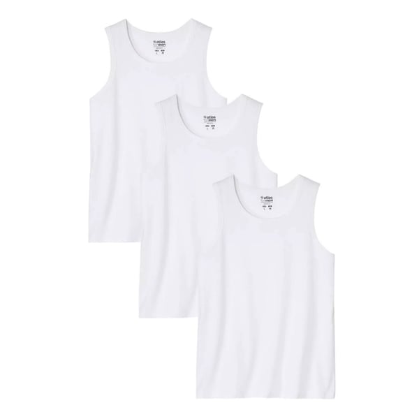 Atlas For Men Mens Plain Vest Top (Pack of 3)