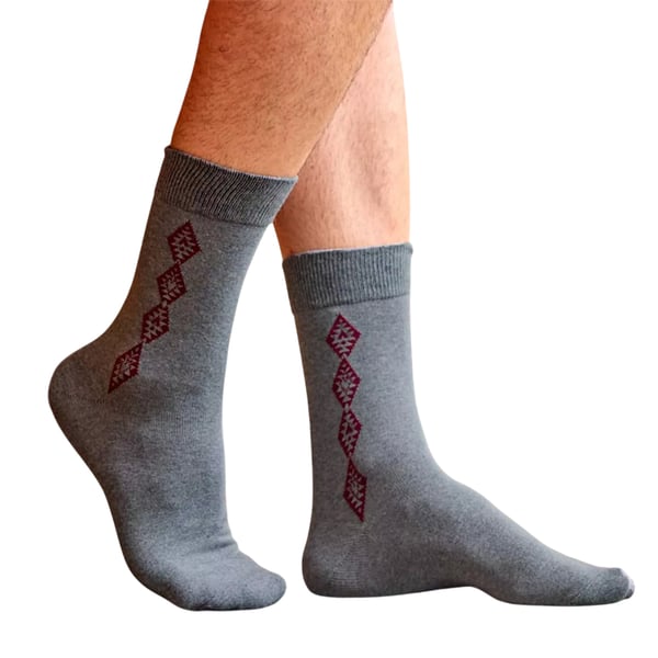 Atlas For Men Mens Patterned Jersey Socks (Pack of 5)