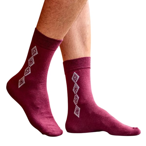 Atlas For Men Mens Patterned Jersey Socks (Pack of 5)