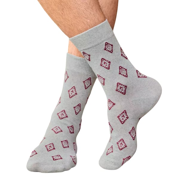 Atlas For Men Mens Patterned Jersey Socks (Pack of 5)