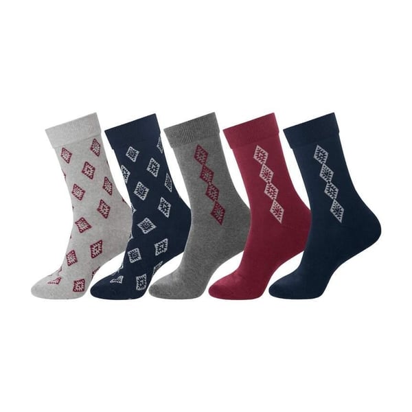 Atlas For Men Mens Patterned Jersey Socks (Pack of 5)