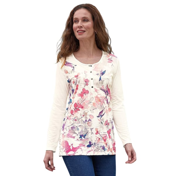 Atlas for Women Dame/kvinder blomstret top