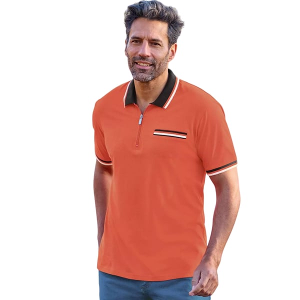 Atlas For Men Mens Quarter Zip Polo Shirt (Pack of 2)