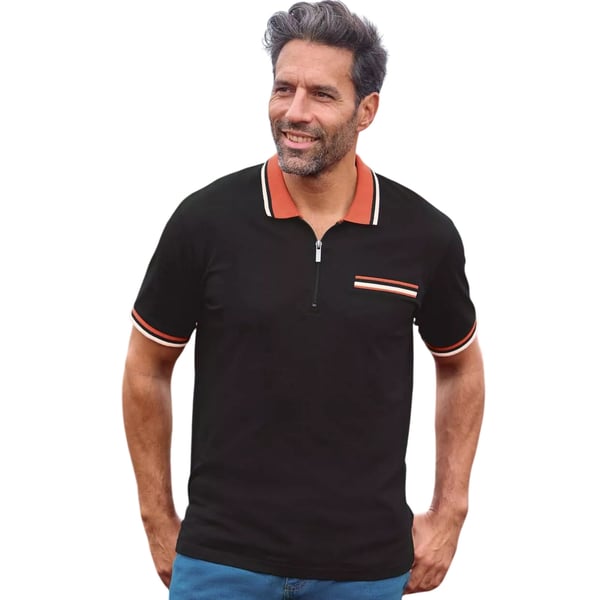 Atlas For Men Mens Quarter Zip Polo Shirt (Pack of 2)