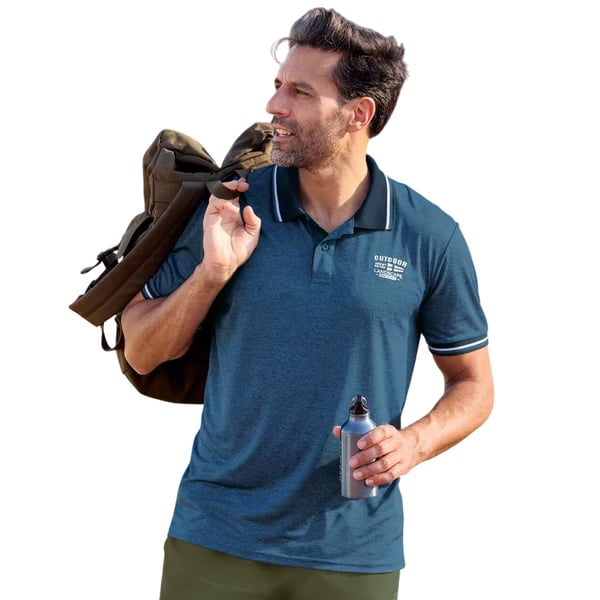 Atlas For Men Miesten kirjava pikeepaita (2 kpl:n pakkaus)