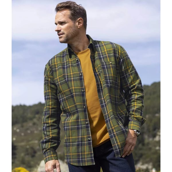 Atlas For Men Ternet flannelskjorte til mænd