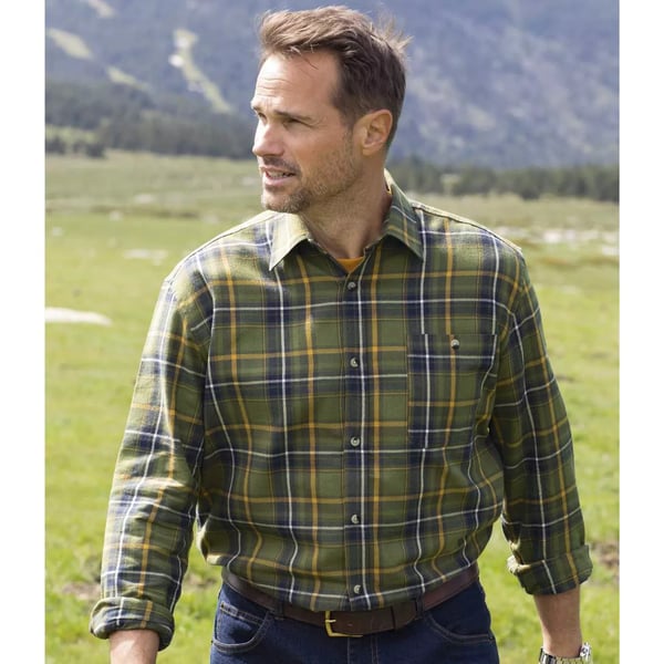 Atlas For Men Ternet flannelskjorte til mænd