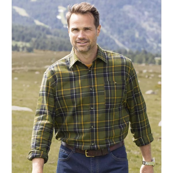 Atlas For Men Ternet flannelskjorte til mænd