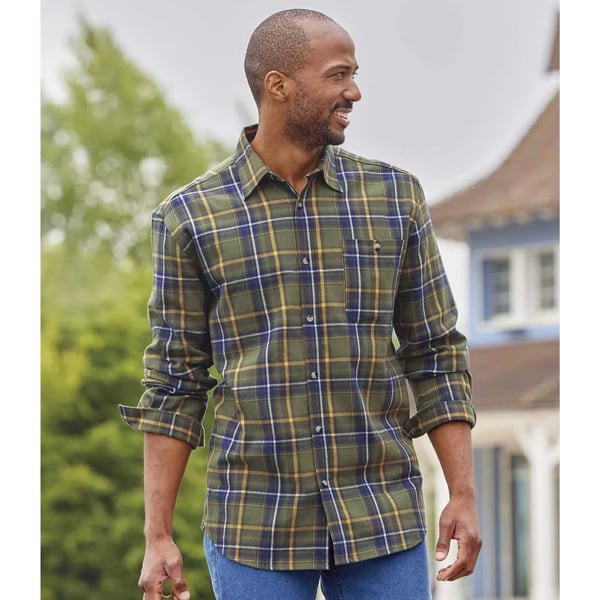 Atlas For Men Ternet flannelskjorte til mænd