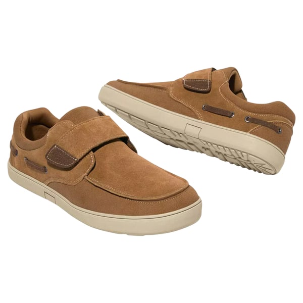 Atlas For Men Mens Split Leather Boat Style Moccasins