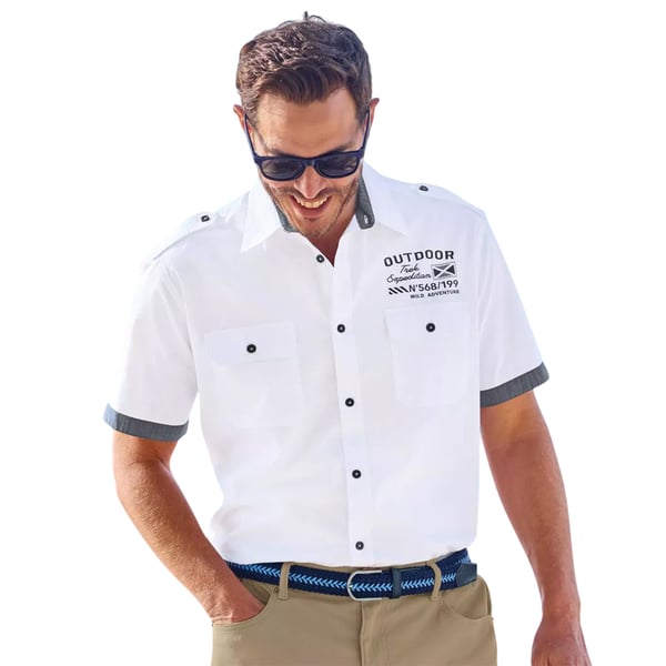 Atlas For Men Mens Pilot Style Shirt
