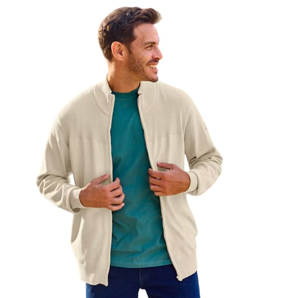 Atlas For Men Mens Mottled Knitted Jacket