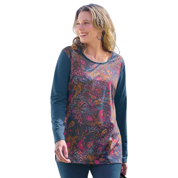Atlas for Women Womens/Ladies Printed Long-Sleeved Top