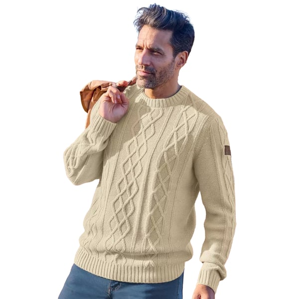Atlas For Men Mens Cable Knit Jumper