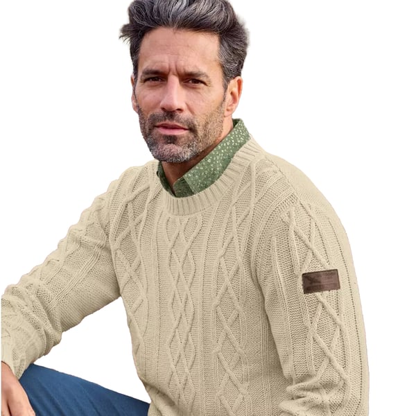 Atlas For Men Mens Cable Knit Jumper